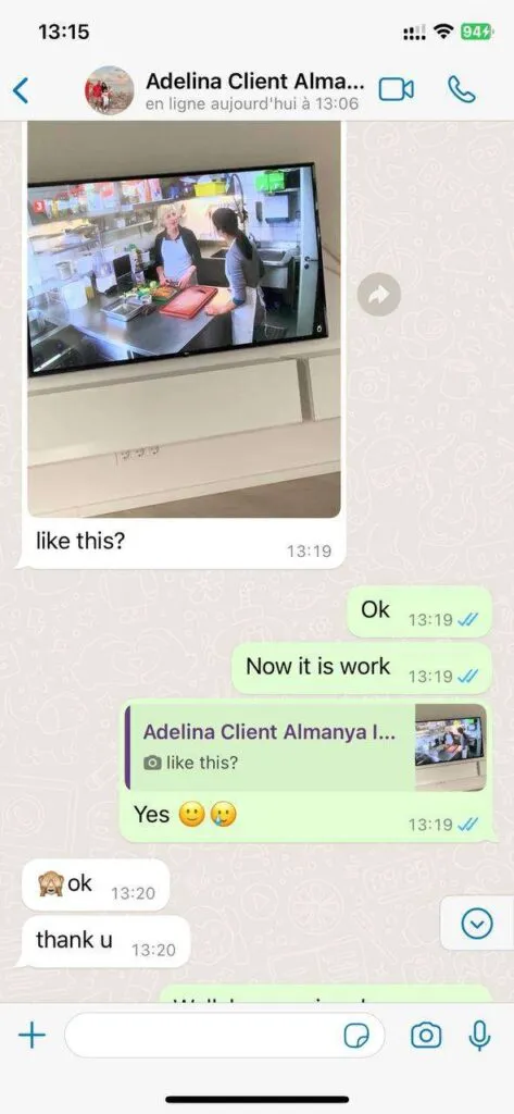 WhatsApp chat: Quick technical support resolution